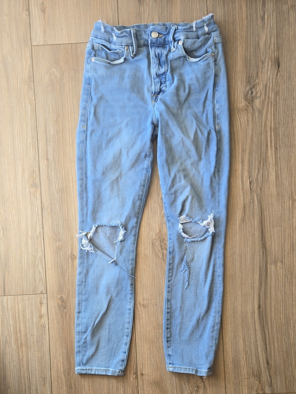 Good American Good Legs Crop High-rise Sculpting Skinny Jeans